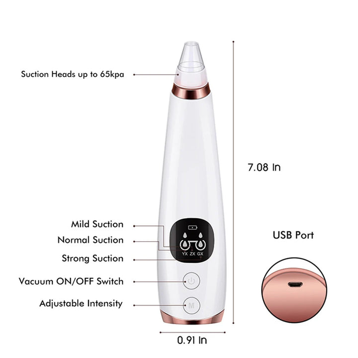 Electric Blackhead Remover Acne Cleaner Black Spot Removal Facial Deep Cleansing